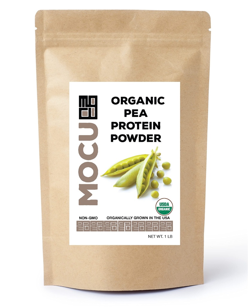 Certified Organic US Grown Pea Protein I 80% I Batch Tested for Heavy Metals I 1 LBS I Packaged Daily