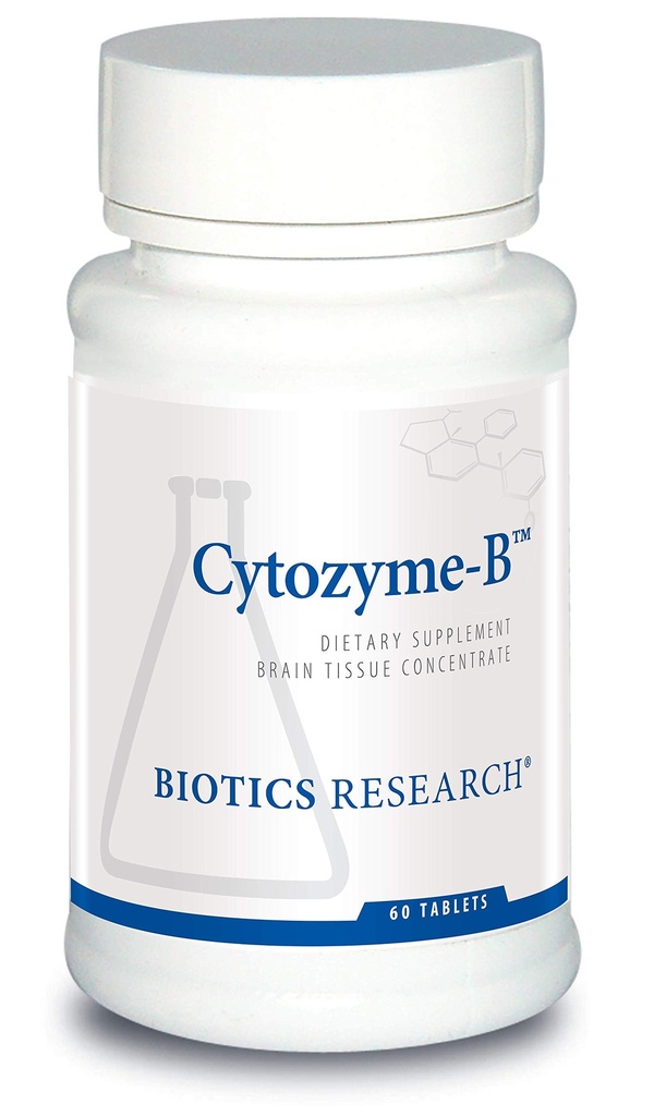 Biotics Research Cytozyme B Supports Brain Health. Raw Lamb Brain, Improves Memory, Supports Mental Clarity and Acuity, Potent Antioxidant Activity, SOD, Catalase, 60 Tablets