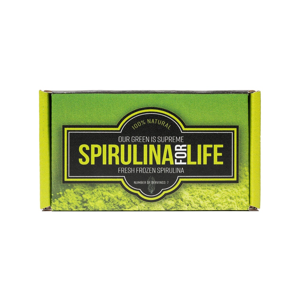 Spirulina 7 Stick Pack 7 Day Supply Spirulina Live Flash Frozen 100% Pure Grown in Alkaline Water Grown, Harvested and Frozen in The USA Most Complete Super Food and Natural Multivitamin