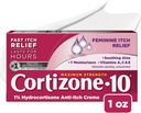 Cortizone 10 Maximum Strength Feminine Itch Cream, 1% Hydrocortisone, 1 oz.