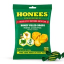 Honees Honey Menthol Cough Drops - 20-Piece, Single Pack Honey-Filled Lozenges | Temporary Relief from Cough | Soothes Sore Throat | All Natural