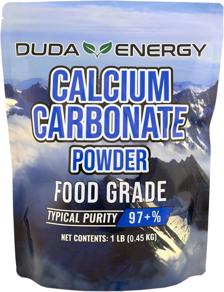 Duda Energy FGcc1f Food Grade 97+% Calcium Carbonate from Ground Limestone, 1 lb.