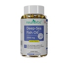 Neuherbs Deep Sea Omega 3 Fish Oil Capsules 2500mg Triple Strength - Supplement for Heart, Brain & Joint Support - No Fishy Burps, Lemon Flavour - 60 Softgels for Men & Women