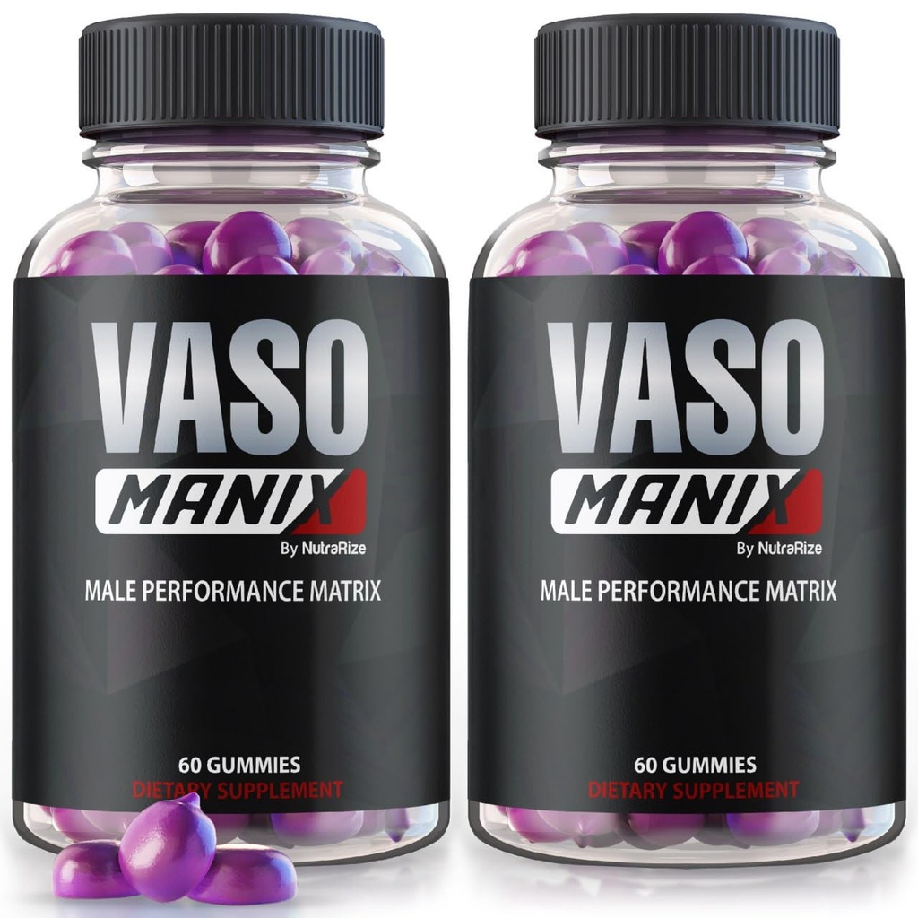 (2 Pack) VasoManix Gummies, Vaso Manix Classic Male Supplement, All Natural Formula For Men, Premium Gummy To Support Performance, Confidence and Overall Health, Official Reviews (120 Gummies)