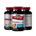 Nettle root extract powder - Anti Gray Hair - Anti gray hair serum, Folic Acid, Biotin, Pantothenic Acid, Catalase, Horse Tail extract, Saw Palmetto, PABA, L-Tyrosine, Nettle Root Extract - 1B 60 Cap