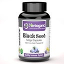 HERBOGANIC Cold Pressed Black/Seed Oil Softgels Capsules - 90 Count - Blended with Other Herbal Products-Supports Overall Health welness and Immunity (Black-Seed)