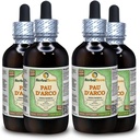 PAU d'arco (Tabebuia Impetiginosa) Glycerite, Dried Bark Alcohol-Free Liquid Extract (Brand Name: HerbalTerra, Proudly Made in USA) 4x4 fl.oz (4x120 ml)
