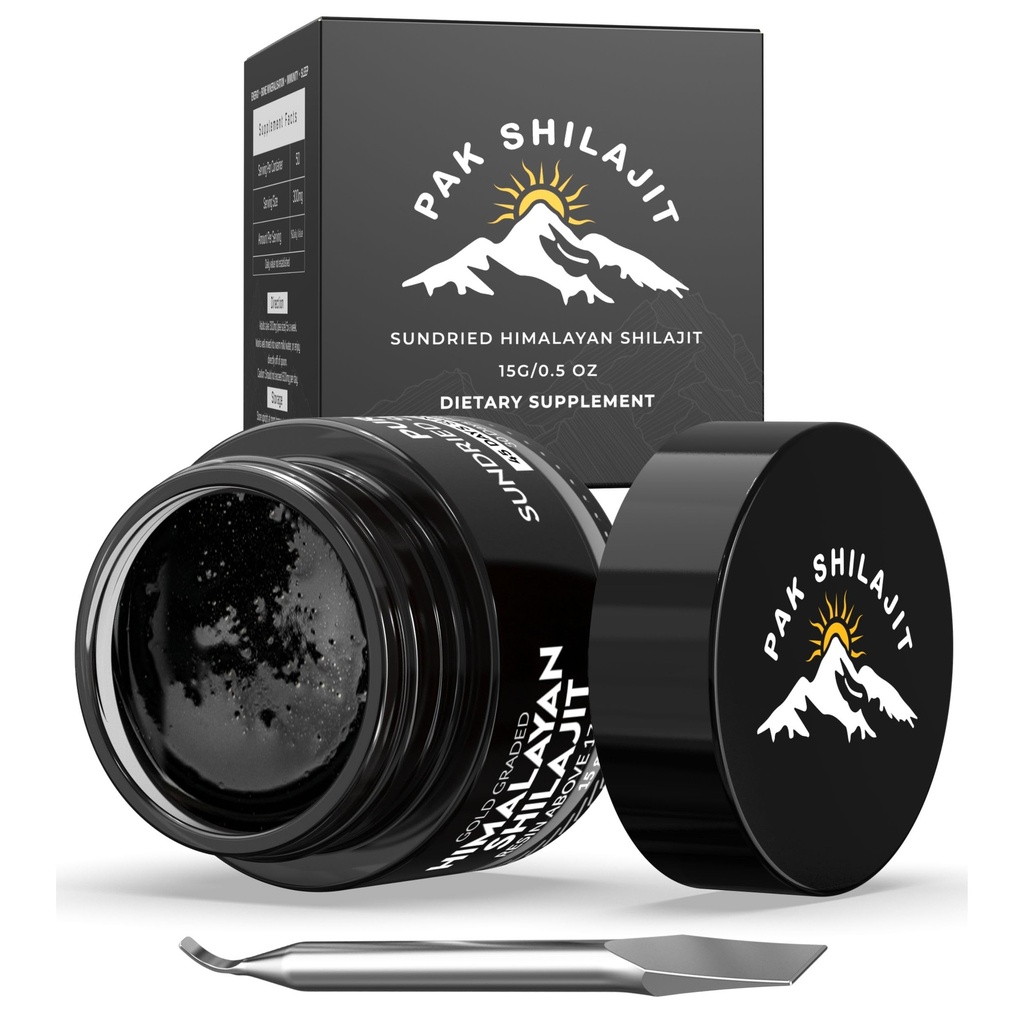 Pakshilajit® Pure Himalayan Shilajit Resin 45 Days Sun Dried & Gold Graded Shilajit Above 18000FT | Purified & Organic, 85 Plus Natural Minerals, Rich in Fulvic & Humic Acid for Men & Womens (15Gram)