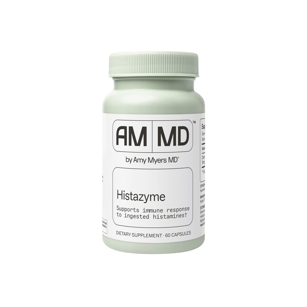 Amy Myers MD Histazyme - Diamine Oxidase Dao Enzyme Supplement Histamine Blocker to Support Healthy Digestion, Food Derived Histamine Intolerance (HI) - 60 Capsules - Bottle