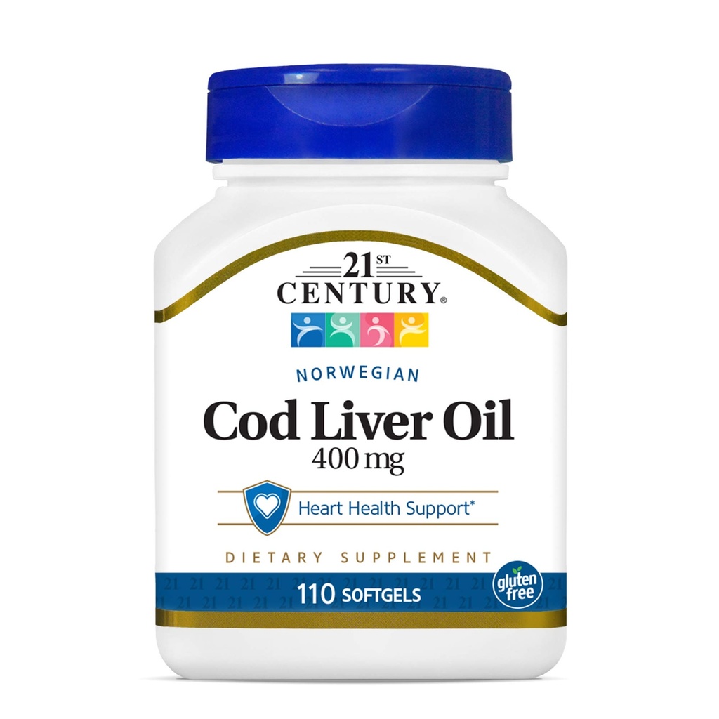 21st Century Cod Liver Oil Softgels, 110 Count (Pack of 3)