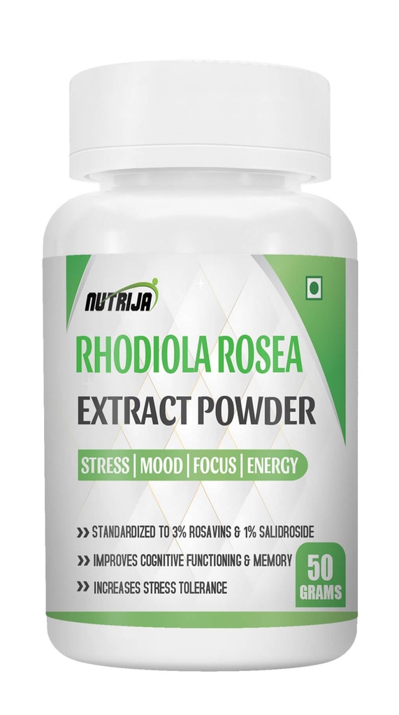 NutriJa Rhodiola Rosea Root Extract Powder | Standardized to 3% (50 Grams)