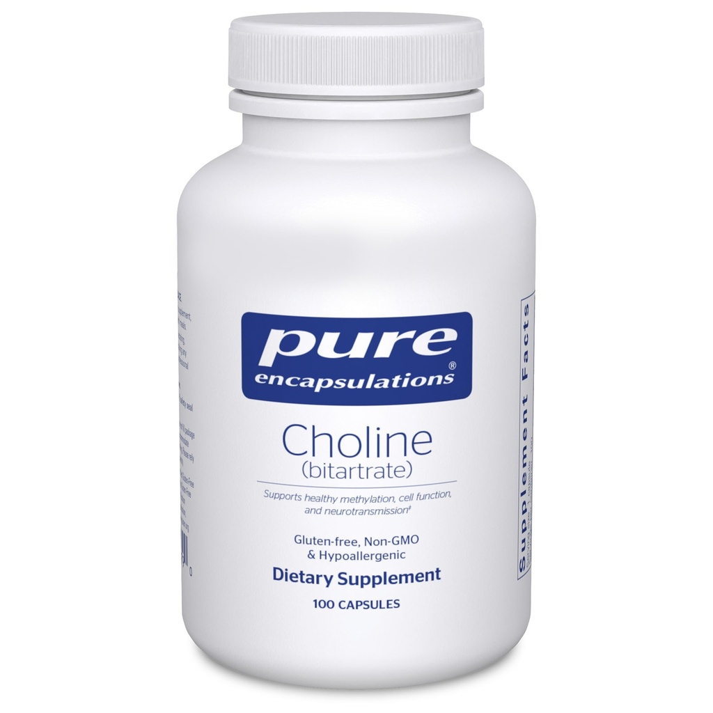 Pure Encapsulations Choline (Bitartrate), 100 Capsules