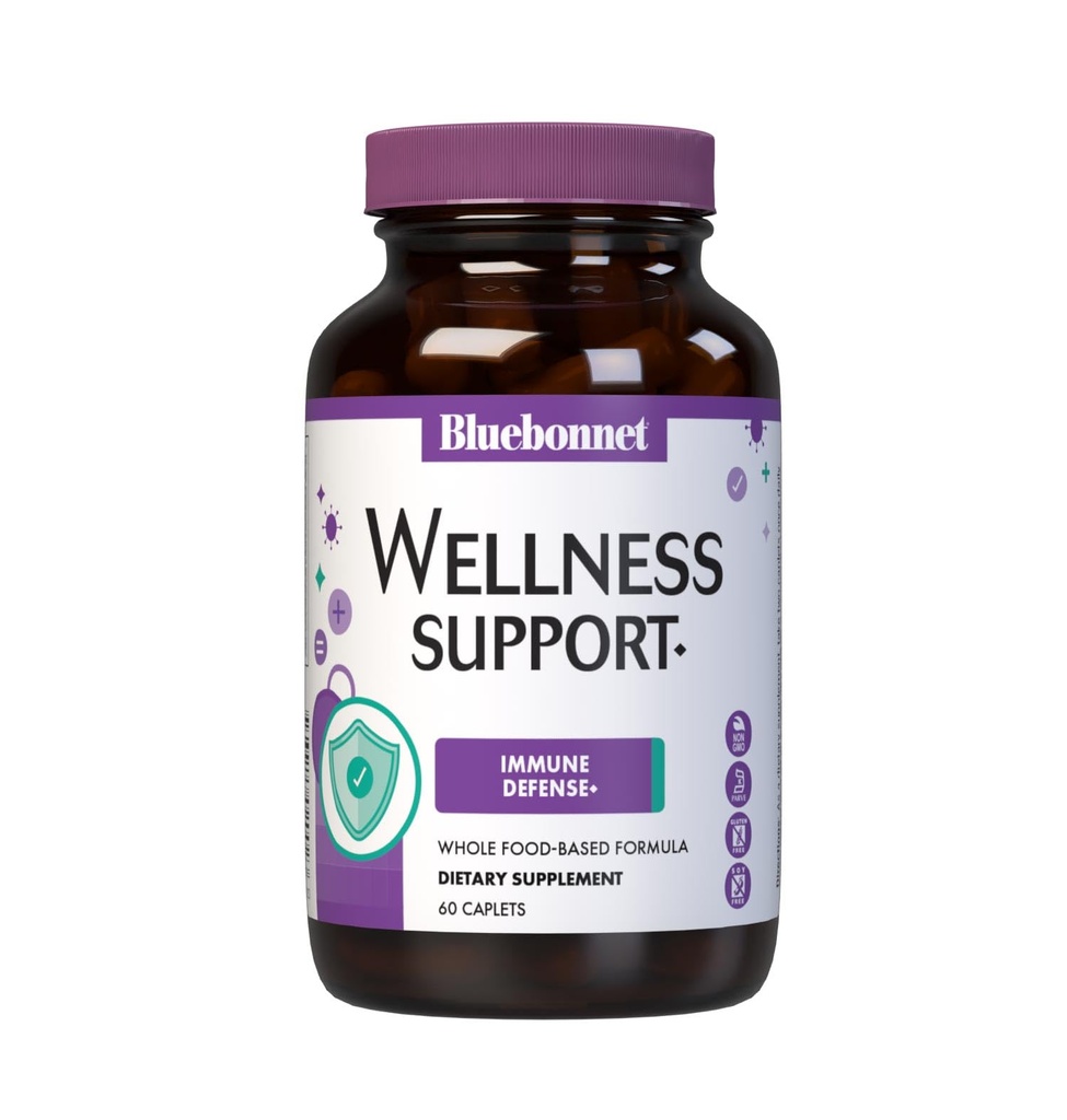 Bluebonnet Nutrition Targeted Choice Wellness Support, Immune Defense Whole Food-Based Formula, Seasonal Support, Soy-Free, Gluten-Free, Kosher, Non-GMO, Dairy-Free, Vegetarian, 60 Caplets, 30 Serving