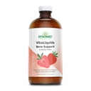 Dynamic Health VitaLiquids Bone Support - Calcium Magnesium Supplement with Vitamin D - Supports Strong Bones with Calcium Citrate, Vitamin D3 - Strawberry Flavor - Gluten Free, 32 Servings, 16oz | Liquid Calcium Magnesium Supplement for Women & Men, With Vitamin D, Muscle and Bone Health Support with Magnesium & Calcium