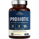 Probiotic 60 Billion 19 Strains with Organic Prebiotic for Men & Women, Digestive & Immune Health, Non-GMO, No Dairy, Shelf Stable, Delayed Release, 60 Vegan Caps