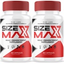 Size Max Pills for Men, Size Max Natural and Effective Capsules, Size Max Supports The Body to Perform Longer and Better, Size Max Supplement Reviews (120 Capsules) (Pack of 2)
