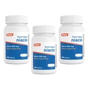 Rugby Timed-Release Niacin 500mg with 28mg Calcium, Dietary Supplement for Energy, Circulation and Metabolism Support, 100 Tablets (3 Pack)