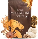 Mushroom Coffee, Instant Coffee Blend with 6 Adaptogenic Mushrooms (Lion's Mane, Reishi, Cordyceps, Shiitake, King Trumpet & Turkey Tail) for Energy, Digestion & Immune Support, 30 Servings
