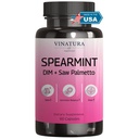 VINATURA Spearmint Capsules Supplement - Spearmint Leaf Extract Enhanced with DIM & Saw Palmetto, for Unwanted Hair, Women Health & Skin, 60 Capsules