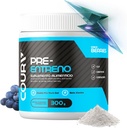 COURA Pre Workout Berries Flavor 300g - 10.5 Ounces - Protein Powder - Energy Boost - Supports Focus and Endurance - Cordyceps - Ideal for Athletes - Gluten-Free