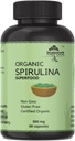 Organic Spirulina Protein Powder Capsules - Vitamins & Minerals for Energy - Vegetarian, Gluten Free 100% Pure Superfood for Optimal Health (120 Capsules)