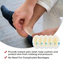 Blister Cushions (15PCS) Gel Hydrocolloid Seal Bandages for Fingers, Toes, Heels - Waterproof Blister Prevention Pads, Ultra-Thin Adhesive