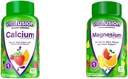 Vitafusion Chewable Calcium Gummy Vitamins for Bone and Teeth Support, Fruit and Cream Flavored, America’s Number 1 Gummy Vitamin Brand, 50 Day Supply, 100 Count & Magnesium Gummy Supplement, 60ct
