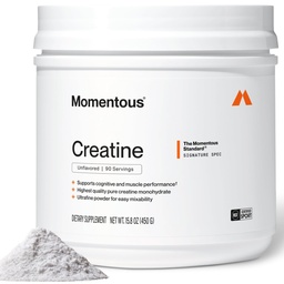 Momentous Creatine Monohydrate Powder, 5g per Serving, Unflavored
