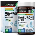 BIO KRAUTER Hyaluronic Acid with Vitamin C for Skin Hydration, 60 Gummies | Vegan Hyaluronic Acid Supplements 250 mg Strength for Beauty & Collagen Support, Banana Flavor, Herbal Supplements