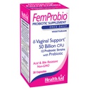 HealthAid FemProbio – Once-Daily Probiotic with Prebiotic Fiber | 50 Billion CFU | 30 Vegetarian Capsules | Acid & Bile Resistant, Lactose, Gluten & GMO-Free