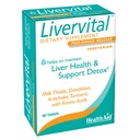 HealthAid LiverVital – Once-Daily Herbal Liver Support with Milk Thistle, Dandelion, Turmeric & Artichoke Plus Methionine, Choline & Inositol | Vegetarian, 60 Tablets