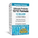 Natural Factors Ultimate Probiotic 12/12 Formula - Digestive Health Support Supplement with Probiotics - Immunity & Gut Health Support Supplement - 60 Vegetarian Capsules (60 Servings)