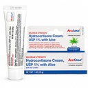 Avedana Hydrocortisone Cream 1% USP Maximum Strength Anti-Itch Cream with Aloe Vera, Fast Relief for Eczema, Dermatitis, Poison Ivy, Poison Oak, Rashes & Bug Bites, 1 Oz
