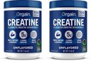 Orgain Creatine Monohydrate Micronized Powder,100 Servings,Unflavored,Supports Muscle Growth,Post Workout Recovery and Brain Health,No Artificial Additives,for Men & Women,Vegan,(Pack of 2)