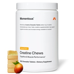 Momentous Creatine Monohydrate Chews, 5g per Serving, Mango