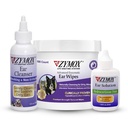 Zymox Enzymatic Ear Wipes, Ear Cleanser, & Ear Solution Without Hydrocortisone for Dogs and Cats - Product Bundle - for Dirty, Waxy, Smelly Ears and to Soothe Ear Infections