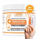 Nootie Medicated Ear Finger Wipes with Chlorhexidine for Dogs, Gentle Dog Ear Cleaning Wipes for Itchy, Sensitive Ears - Helps Remove Wax, Dirt Buildup, & Odor 80 Wipes - Made in USA