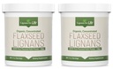 Lignans for Life - Natural Bulk Ground Flaxseed Powder - Omega 3 & 6 Fatty Acids Filled High Fiber Antioxidants - Support Healthy Heart & Hair, Healthy Immune System - 60 Servings 80mg per tab, 2 Pack