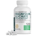Bronson Magnesium Glycinate 200 MG Chelated High Absorption, 120 Capsules