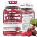Beet Root Gummies, Beetroot & L-Arginine, Red Beets Supplements w/ Vitamin B1, B2, B3, B5, B6, Folate, B12 for Energy Boost & Circulation Support, Sugar Free Nitric Oxide Gummies, 120 Beet Chews
