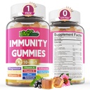 10 in 1 Immune Support Supplement Gummies, w/Echinacea, Elderberry Vitamin C and Zinc, Selenium, Vitamin D3 5000IU, Magnesium, Daily Immune Booster Multivitamin, for Antioxidant Bone Energy, 1 Pack