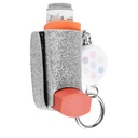 Beautyflier Asthma Inhaler Holder Keychain Retractable Clip PU Leather Travel Handy Holder for Kids and Adults, Holder Only