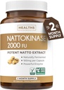 Healths Harmony Nattokinase 2000 FU (Non-GMO) Powerful Nattokinase Supplement Made from Naturally Fermented Soybeans - (2 Month Supply) 60 Vegan Natto Capsules