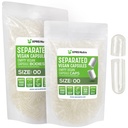 XPRS Nutra Vegan Size 00 Separated Capsules - 1000 Count Premium Empty Capsules Separated in Bags - Clear Empty 00 Pills for DIY Supplement Filling
