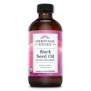 HERITAGE STORE Black Seed Oil, Organic, Cold Pressed Nigella Sativa Supplement with Thymoquinone, Omega 3 6 9, Antioxidant, Immunity, Cholesterol, Digestive, Heart & Join Health Support*, Vegan, 8oz
