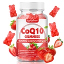 softbear CoQ10 Gummies 400mg Coenzyme Q10 Supplement for Adults, High Absorption coq10 Plus Omega-3, Magnesium, Vitamin B3 & Zinc for Cellular Energy & Antioxidant, Strawberry Flavor 60 Count