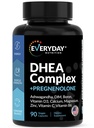 DHEA Micronized 200mg Complex with Pregnenolone 100mg Supplement for Men & Women with Ashwagandha, DIM, Magnesium, Boron, Calcium , Zinc, Vitamin D3, C and B6 Hormone Support - Made in USA 90 Capsules