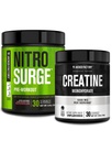 Jacked Factory NITROSURGE Pre-Workout Supplement - Intense Pumps (30 Servings, Watermelon) & Creatine Monohydrate Powder for Muscle Growth (30 Servings, Unflavored)