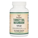 Turkey Tail Mushroom Supplement (120 Capsules - 2 Month Supply) (Coriolus Versicolor) Comprehensive Immune System Support, Non-GMO, Gluten Free, Grown and Encapsulated in The USA by Double Wood