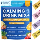 Venture Pal Calm Drink Mix, 12-in-1 Cortisol Reducer and Sleep Aid with Magnesium Glycinate, Ashwagandha, L-Theanine,Vitamin D, Calm Magnesium Powder for Relax & Focus, No Sugar, Non GMO